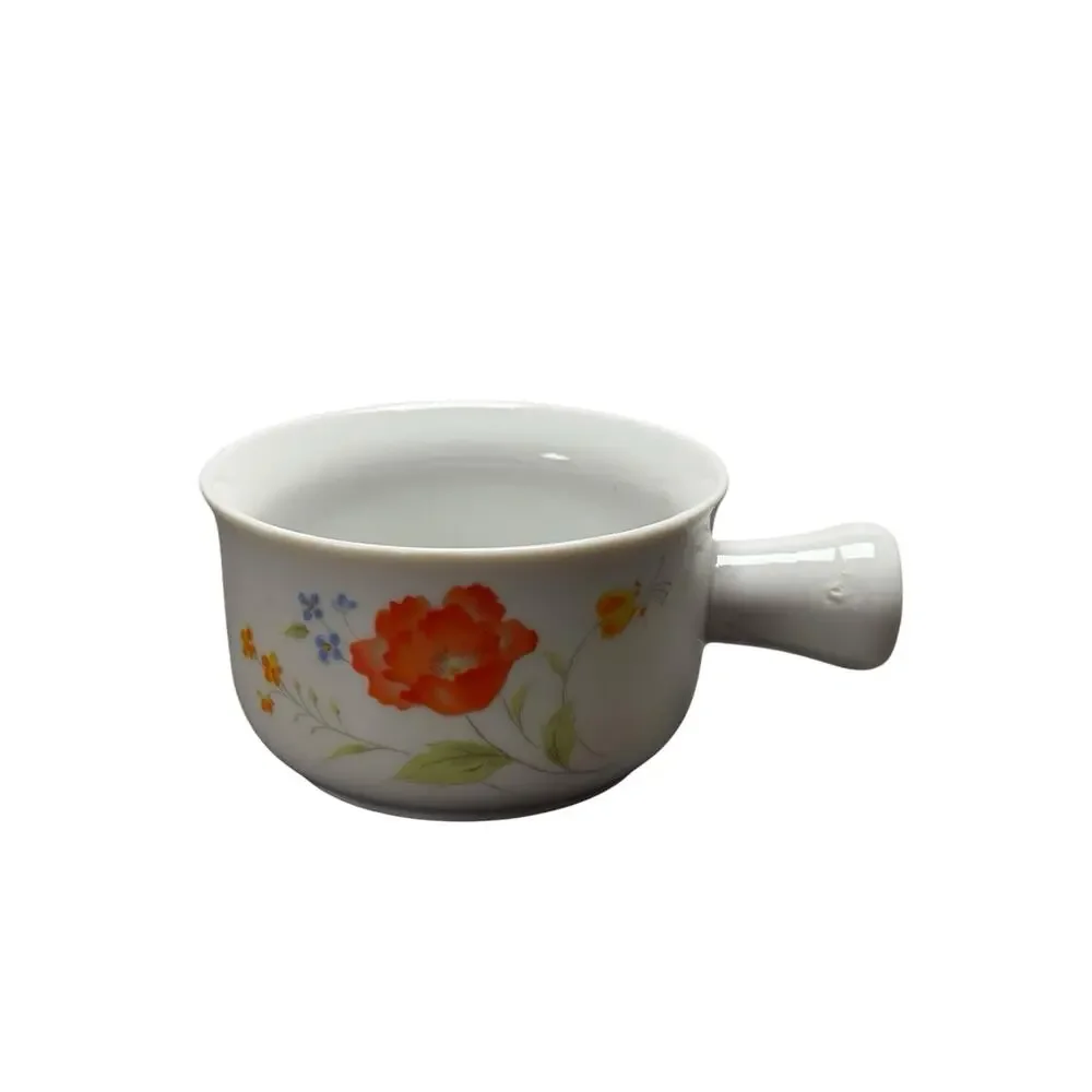 VTG Hearthside Bake N' Serve Dishes Ramekins Poppy Garden Floral Made In Japan